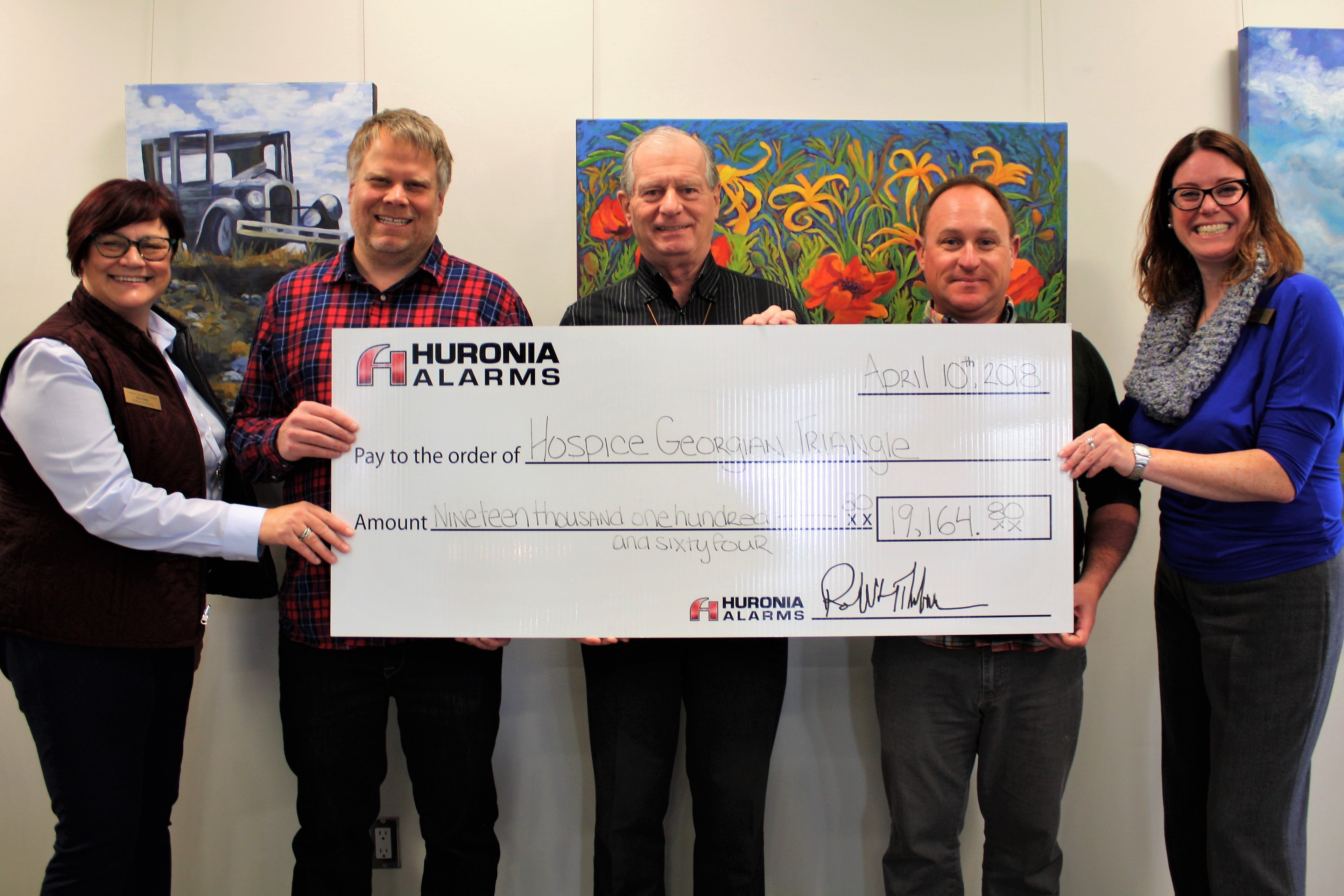 Huronia Alarm & Fire Security Inc. makes donation-in-kind to Hospice Georgian Triangle, Campbell House